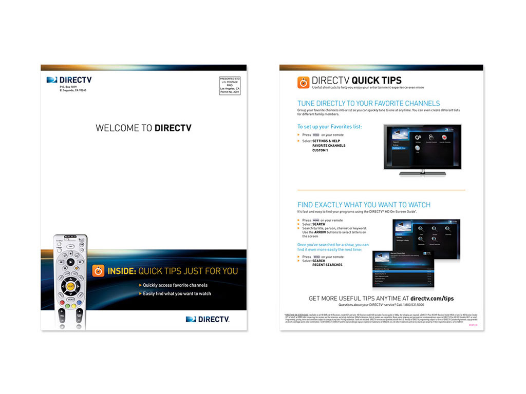 DIRECTV QUICK TIPS Direct Mail